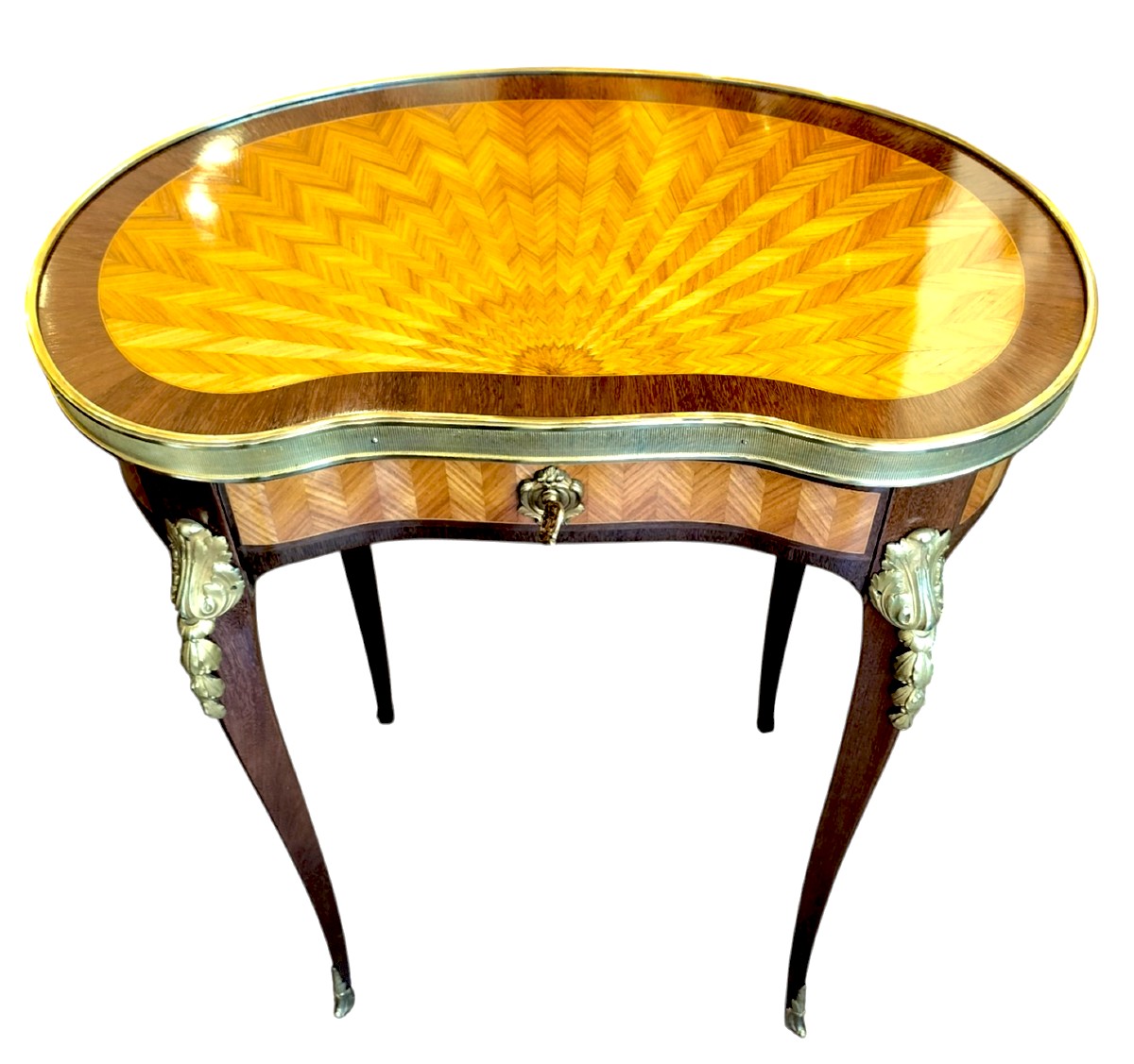 Marquetry And Ormolu Transition-style Pedestal Table-photo-7