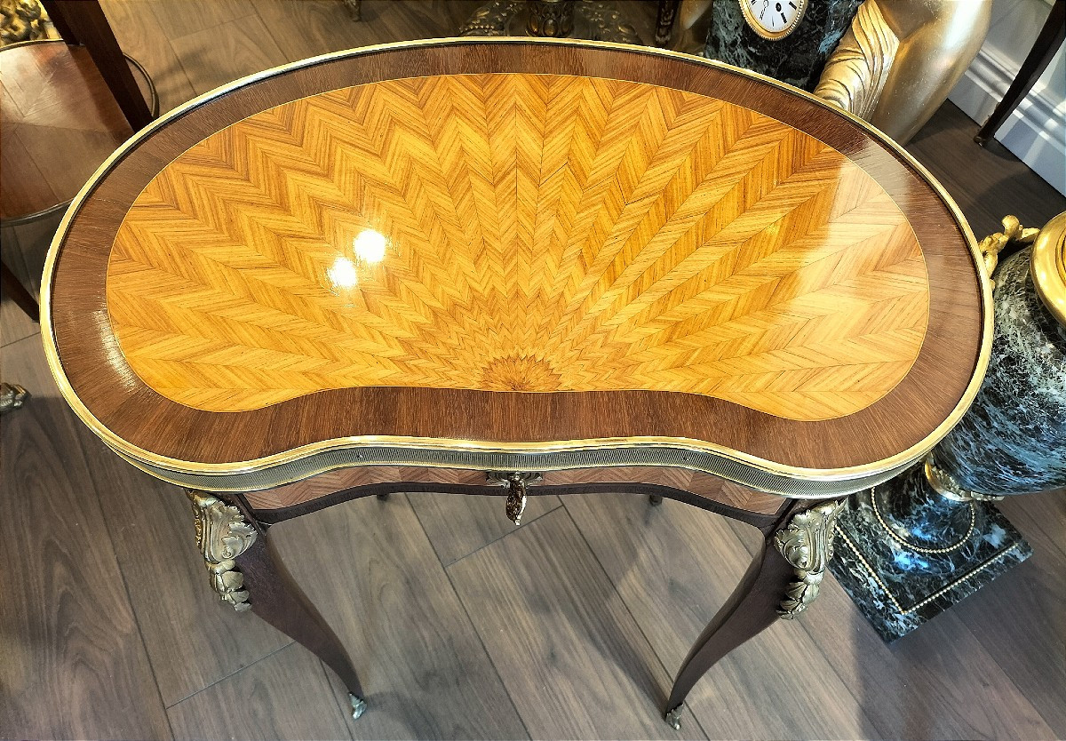 Marquetry And Ormolu Transition-style Pedestal Table-photo-2