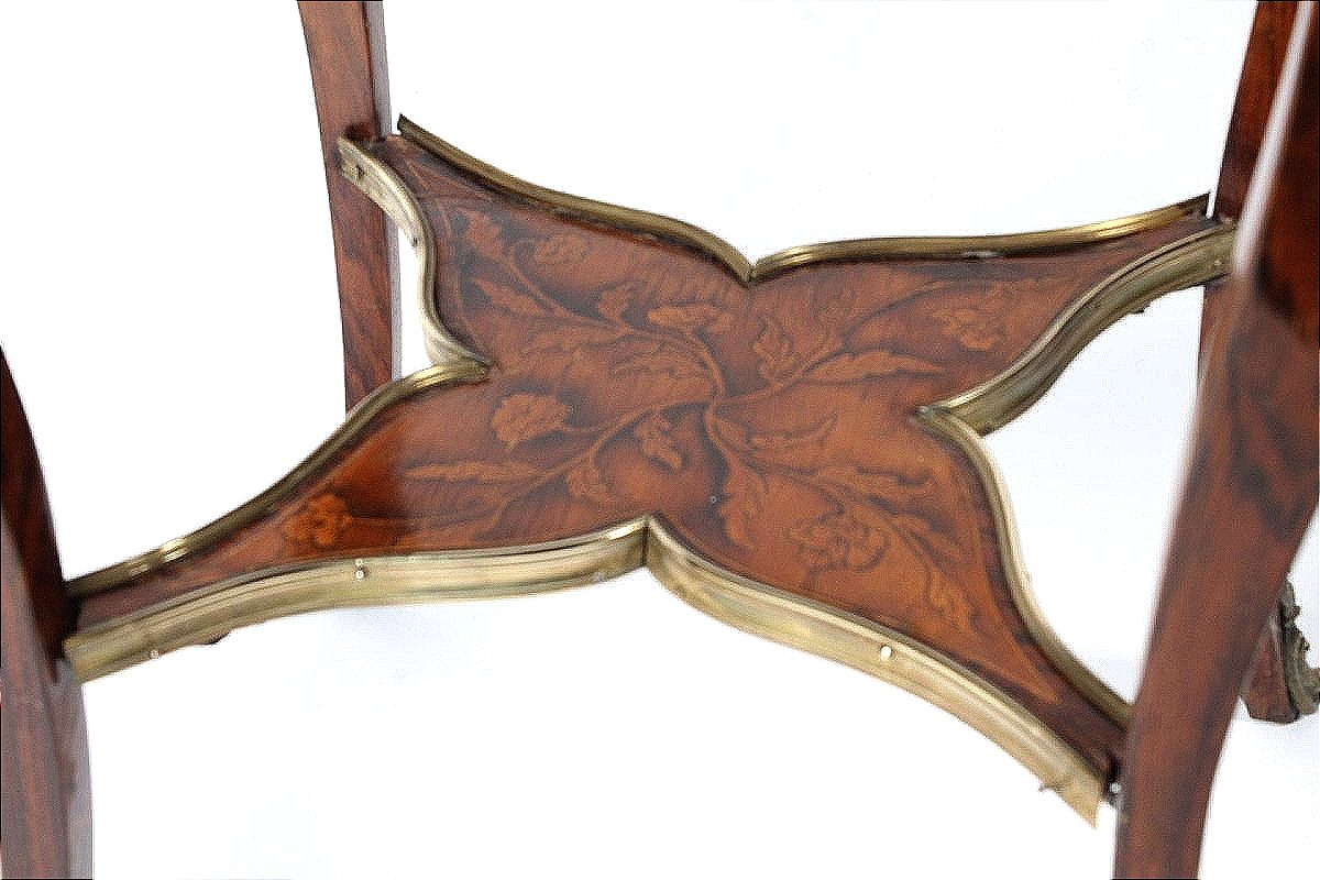 Transition Style Marquetry Coffee Table-photo-1