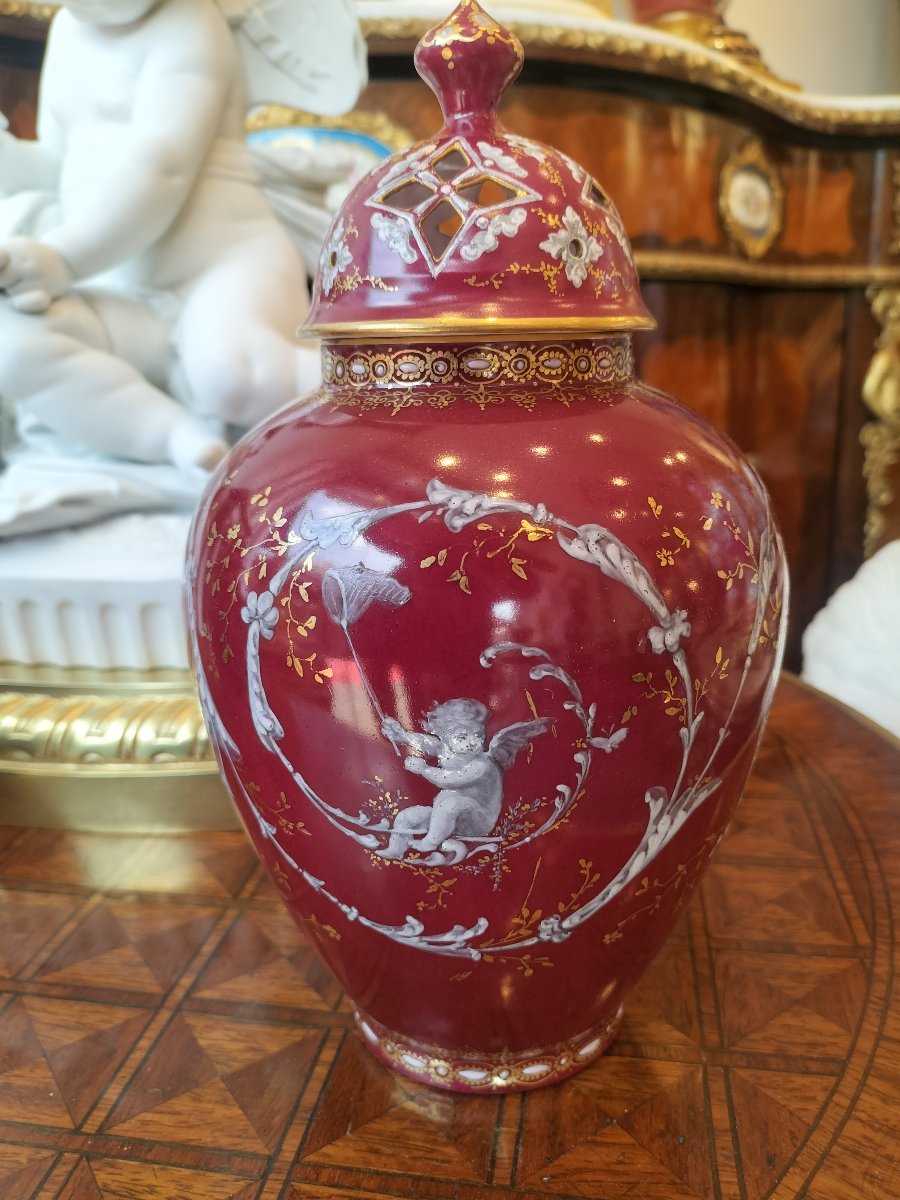 Paire de petits vases en porcelaine Époque Napoléon III -photo-4