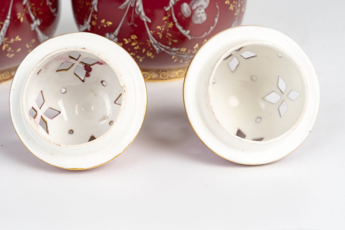 Paire de petits vases en porcelaine Époque Napoléon III -photo-8