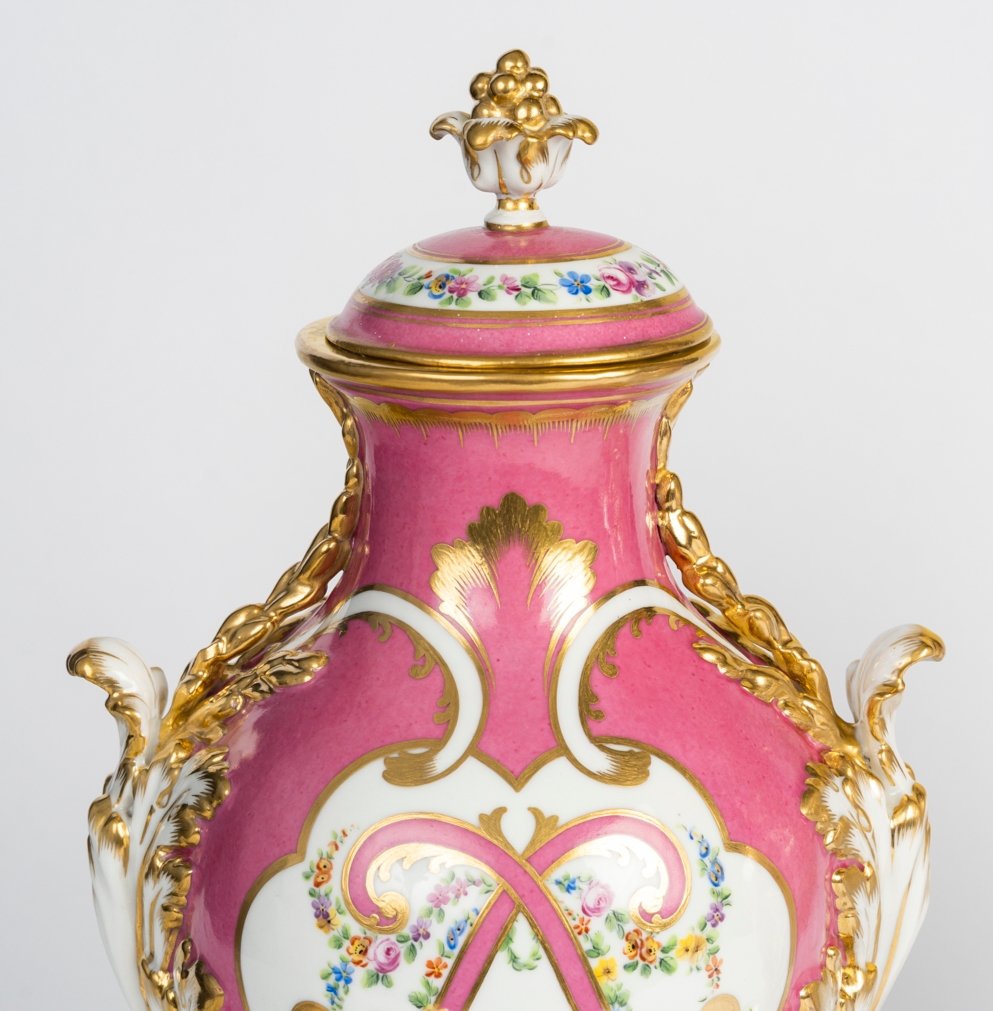 Paire de vases en porcelaine de Samson monture bronze doré 19ème siècle -photo-2