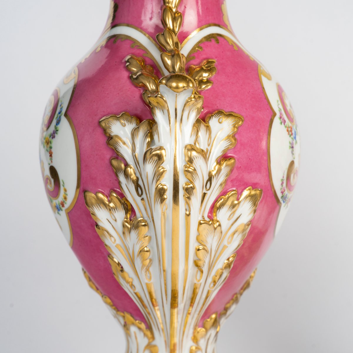 Paire de vases en porcelaine de Samson monture bronze doré 19ème siècle -photo-4