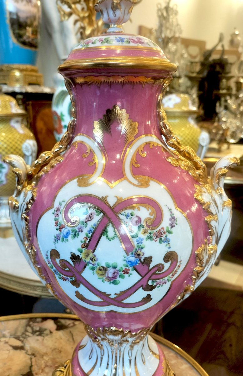 Paire de vases en porcelaine de Samson monture bronze doré 19ème siècle -photo-6