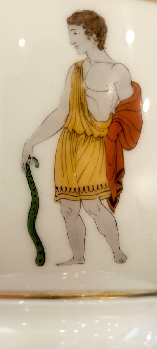 Attributed To Dagoty: Large Porcelain Bowl, Empire Period-photo-2