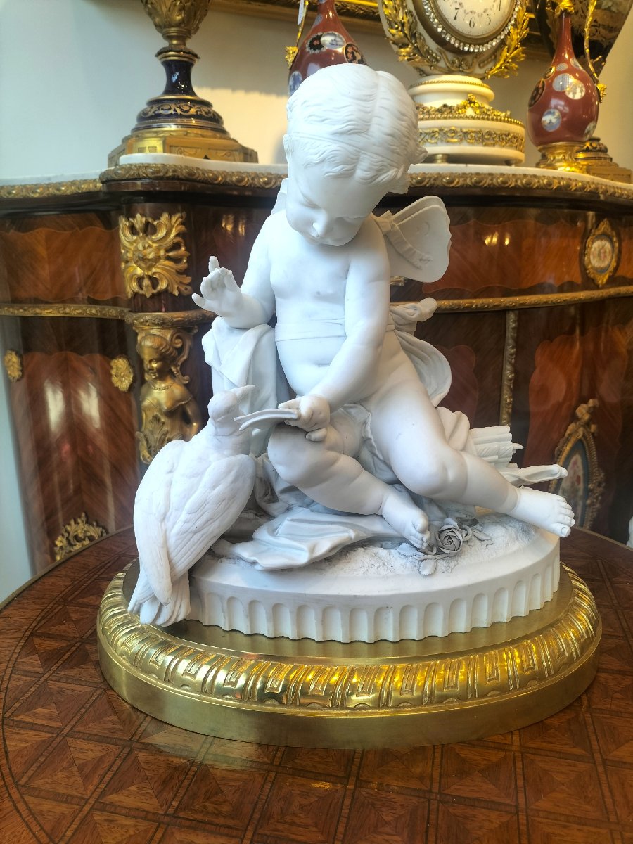 19th-century Biscuit And Gilded Bronze Sculpture -photo-2