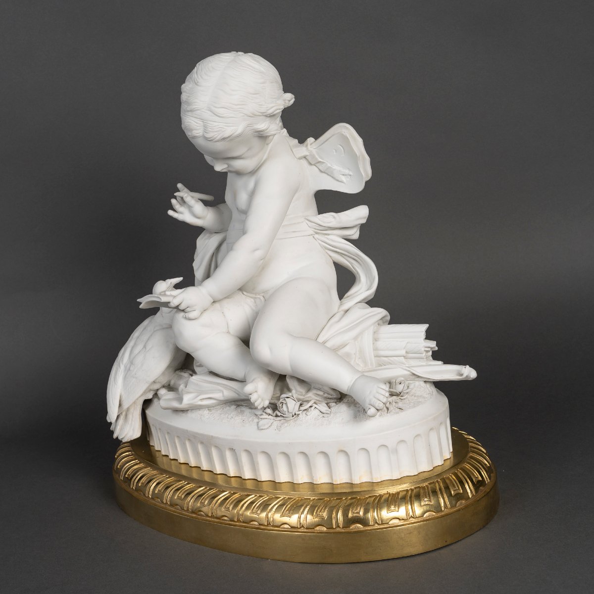 19th-century Biscuit And Gilded Bronze Sculpture -photo-3