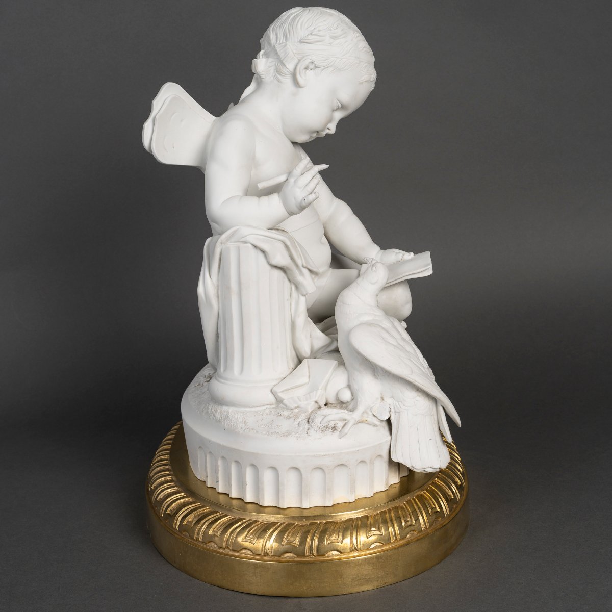 19th-century Biscuit And Gilded Bronze Sculpture -photo-4
