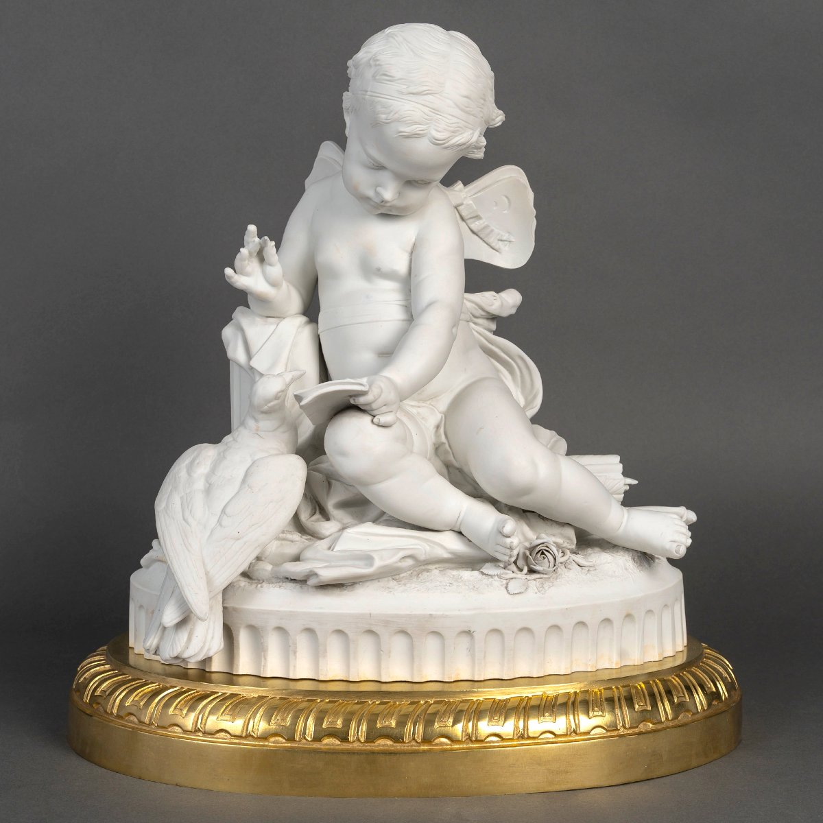 19th-century Biscuit And Gilded Bronze Sculpture 