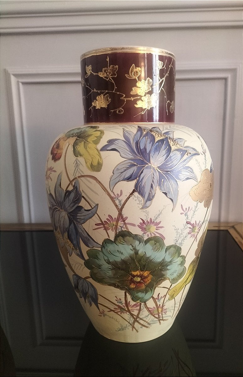 Paire de vases en céramique Époque Art Nouveau -photo-3