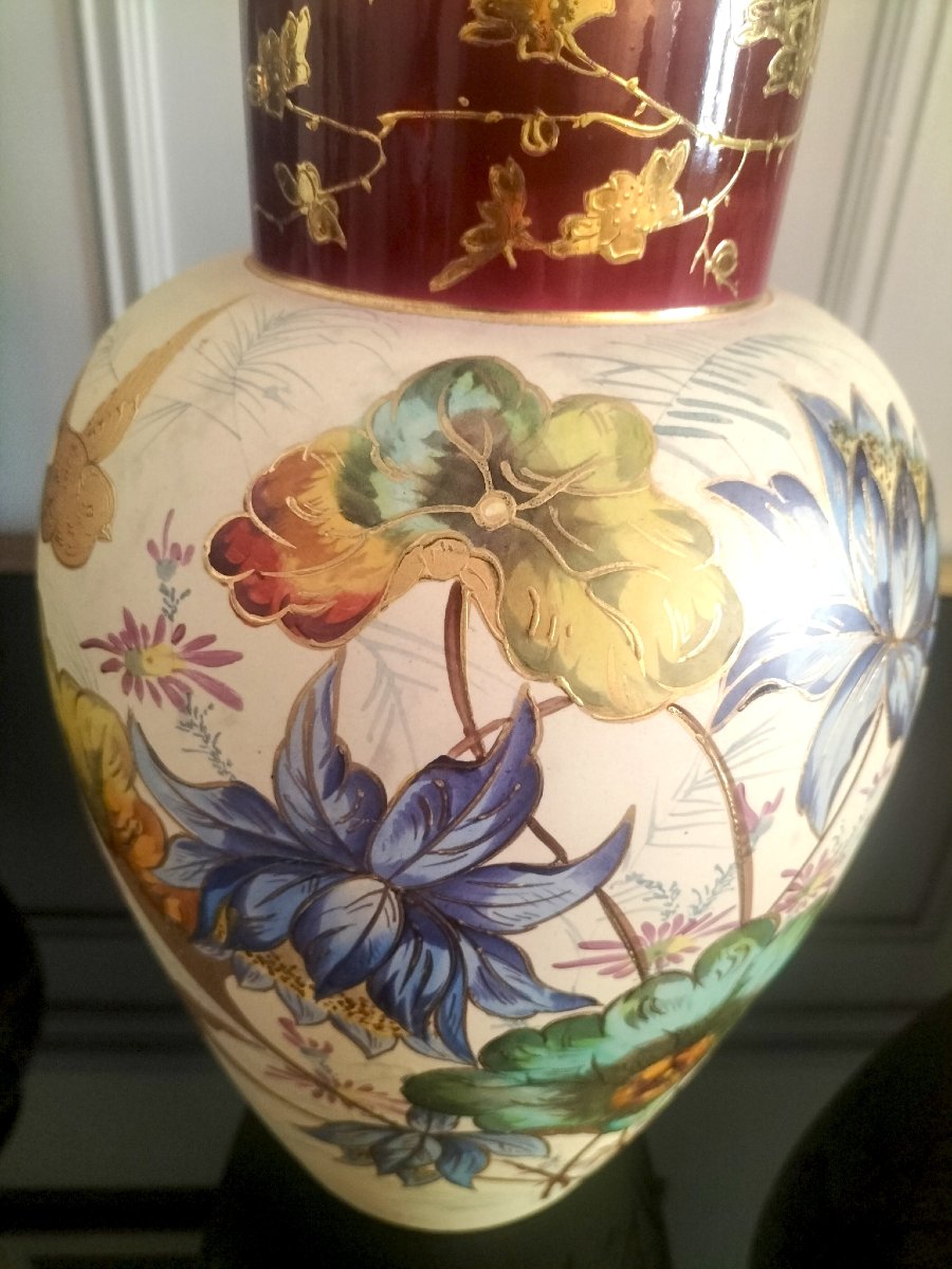 Paire de vases en céramique Époque Art Nouveau -photo-4