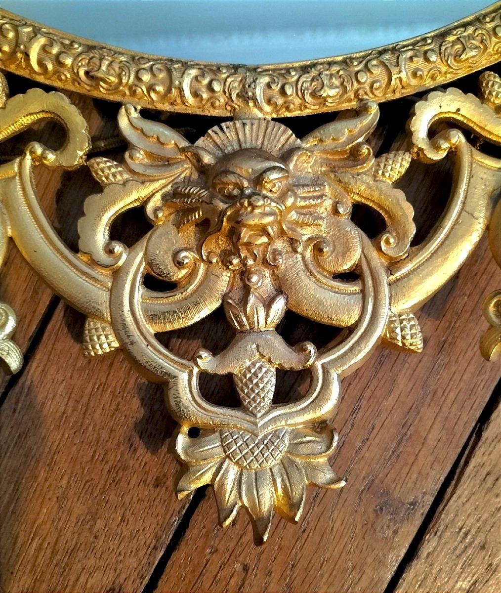 Pair Of Gilded Bronze Mirror Sconces From The Early 20th Century -photo-3