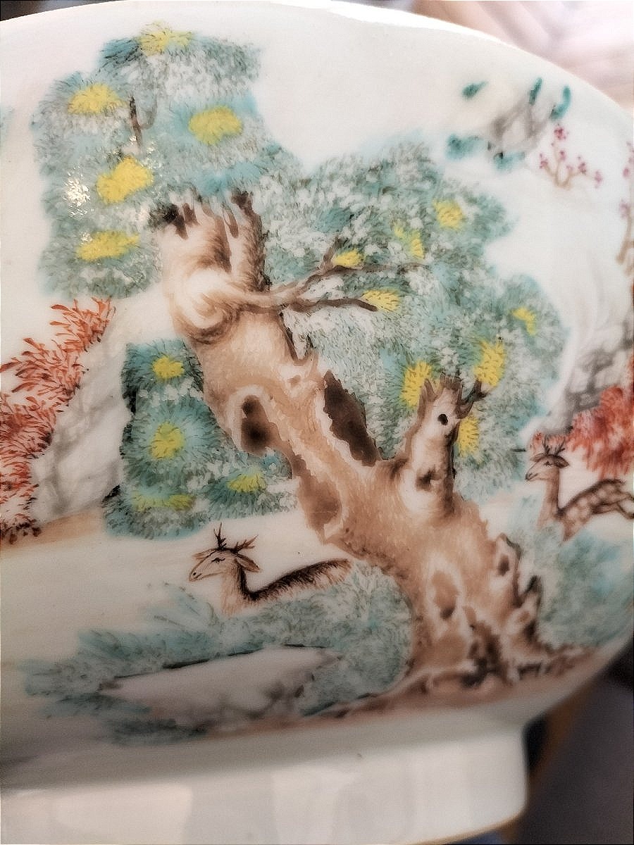 Rare, Wide Chinese Porcelain Punch Bowl, Qianlong Period, 18th Century -photo-4