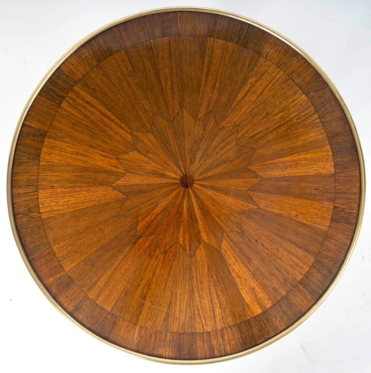 Transition Louis XV–louis XVI-style Side Table In Marquetry And Gilded Bronze -photo-2