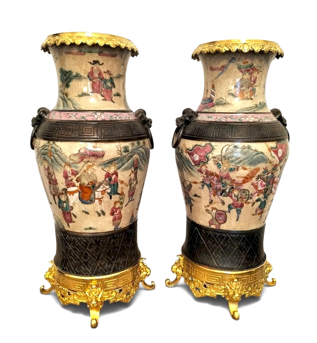 Pair Of 19th-century Chinese Porcelain Vases From Nanjing -photo-3