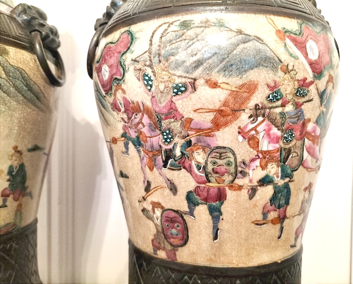 Pair Of 19th-century Chinese Porcelain Vases From Nanjing -photo-6
