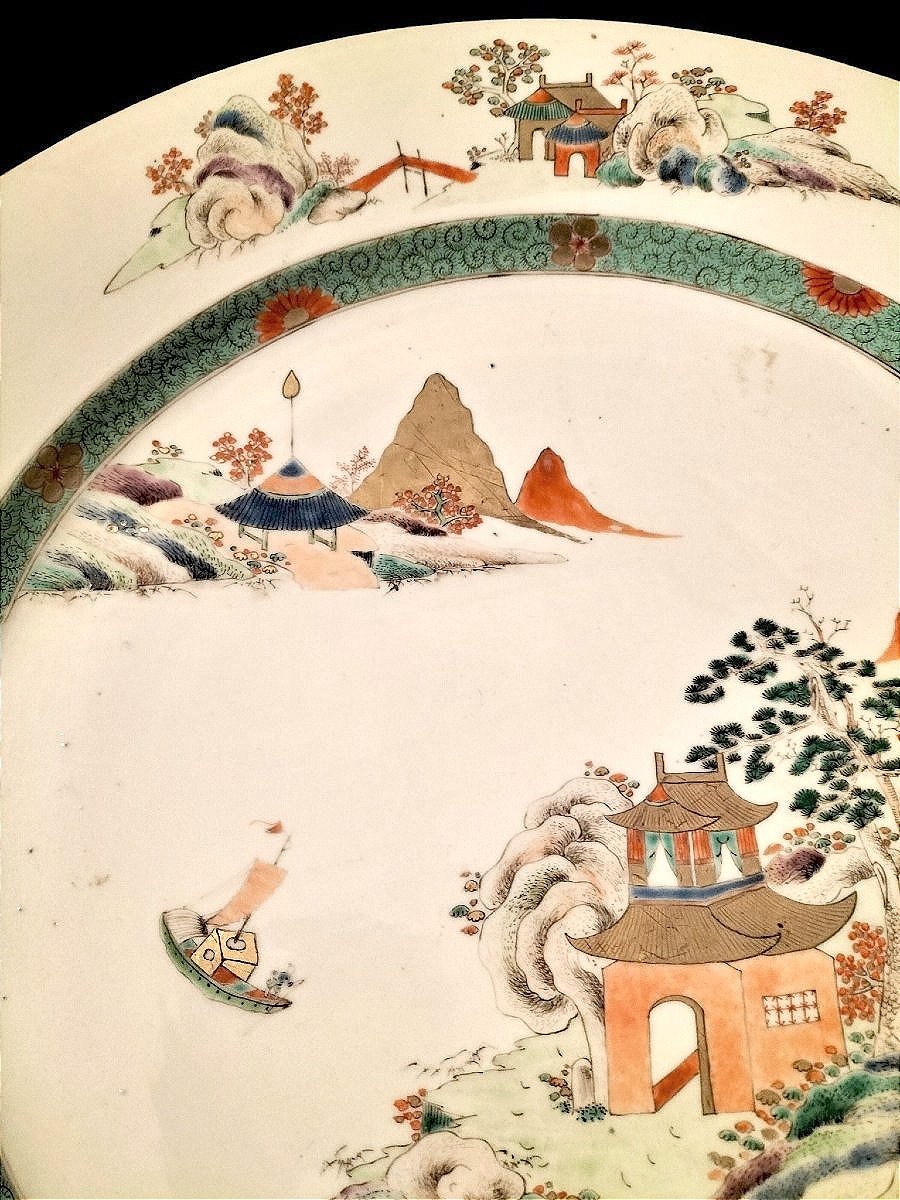 Large Chinese Porcelain Dish From The Qianlong Period -photo-2