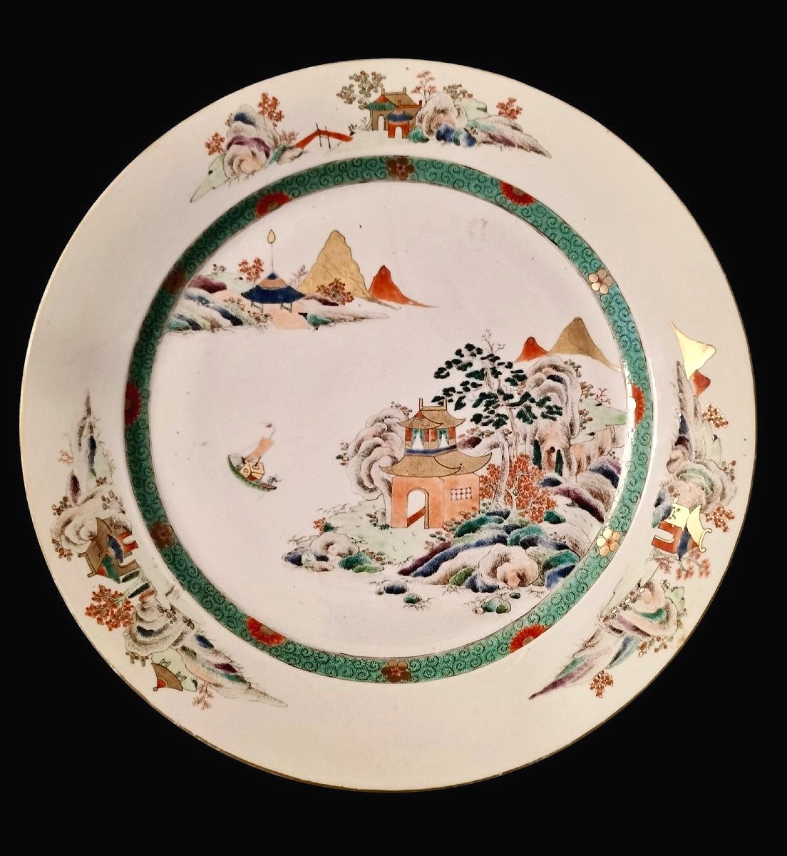 Large Chinese Porcelain Dish From The Qianlong Period 