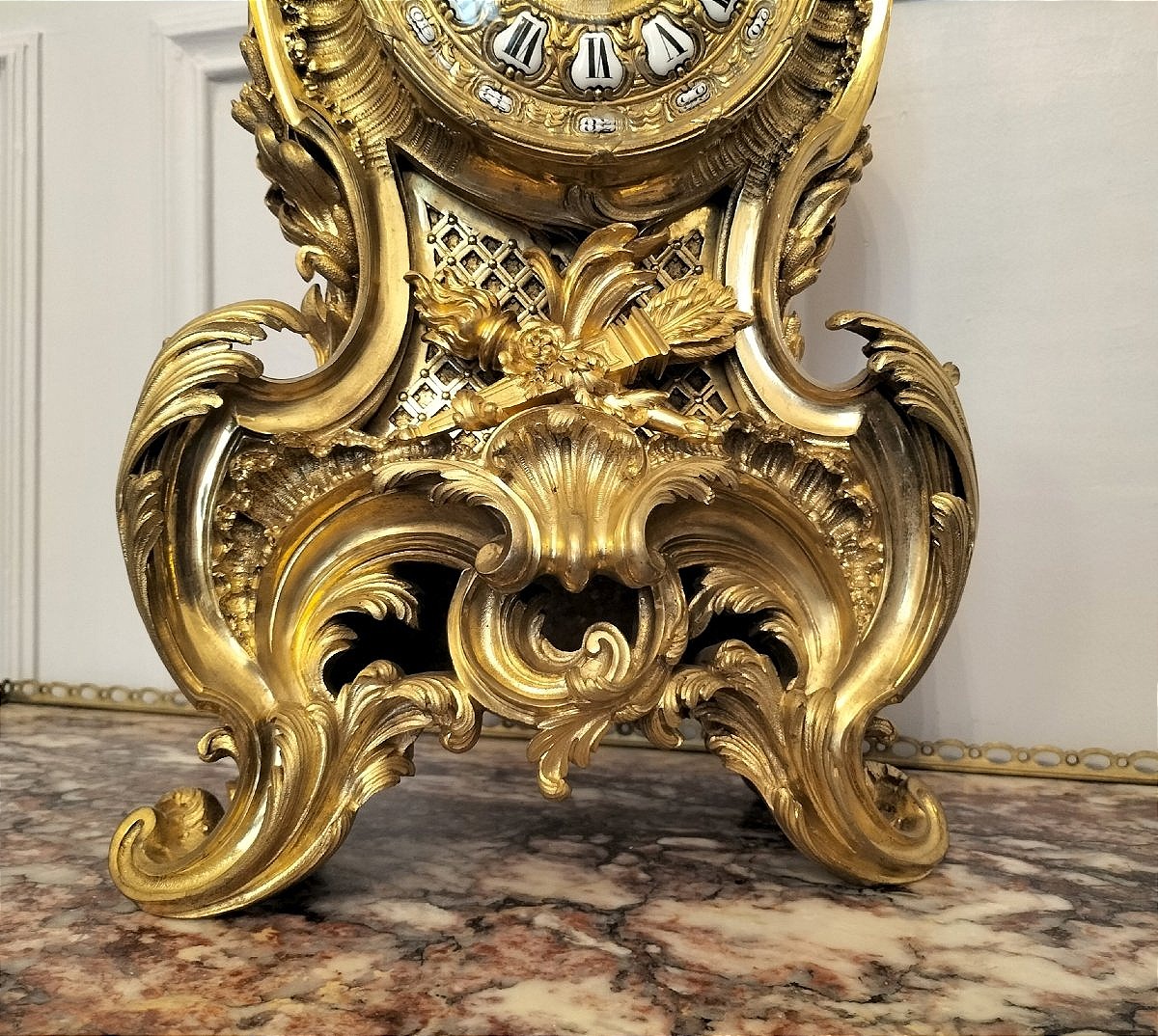 Important 19th-century Gilded And Patinated Bronze Clock -photo-2