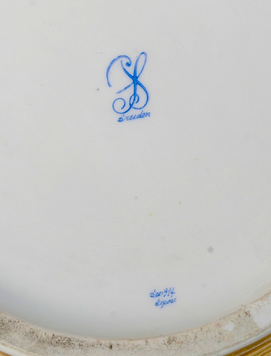 Dresden Porcelain Planter, Late 19th Century -photo-4