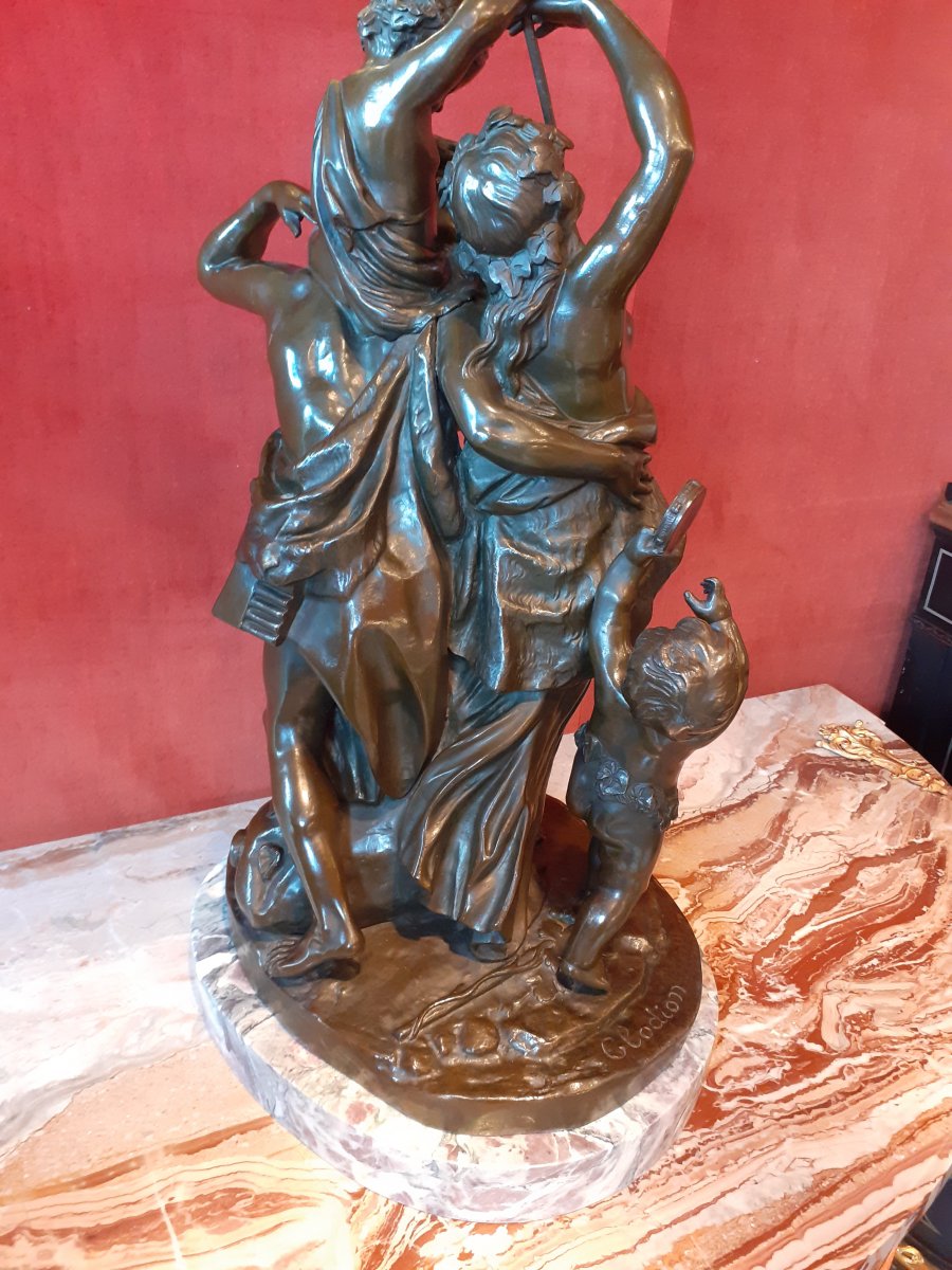 Importante sculpture en bronze signé Clodion-photo-2