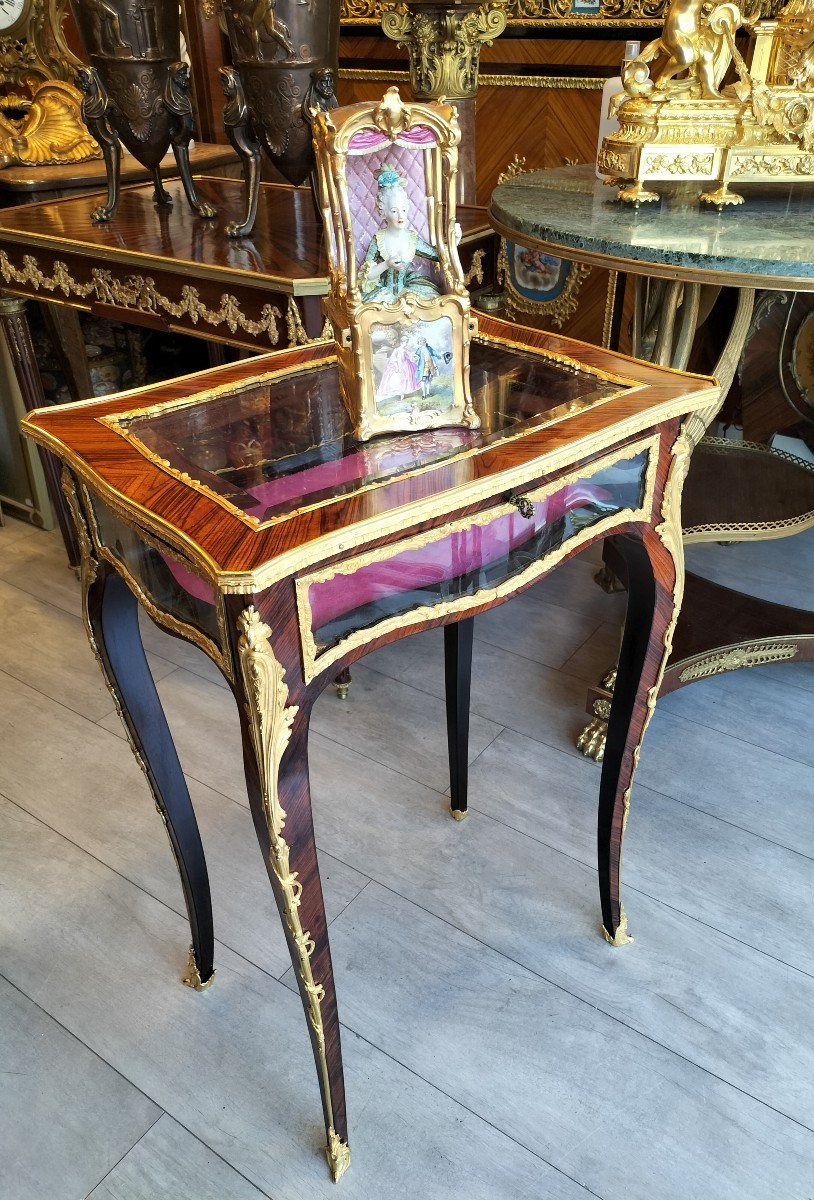Table Vitrine Style Louis XV époque Napoléon III-photo-6