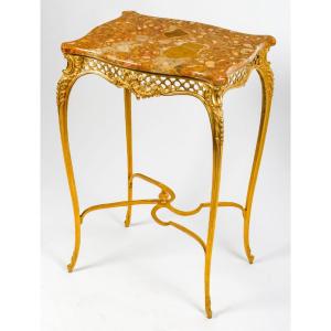 Louis XV Style Gilt Bronze Pedestal Table