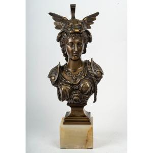 Bust Of Thetis In Patinated Bronze 19th Century 