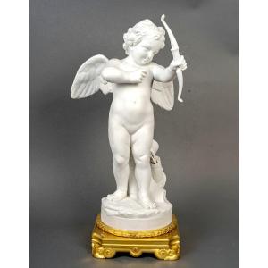 Biscuit Sculpture With Gilt Bronze Mount After Boizot, 19th Century 