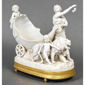 Sculpture en biscuit et bronze doré Manufacture Thuringe Allemagne 