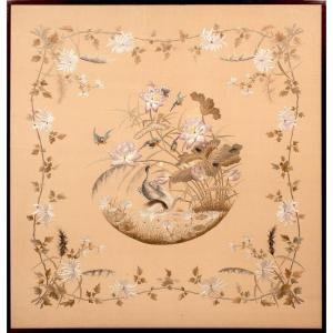 Important Indochinese Silk Embroidery