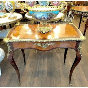 Table de salon pouvant former petit bureau Époque Napoléon III 