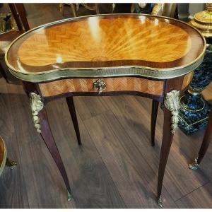 Marquetry And Ormolu Transition-style Pedestal Table