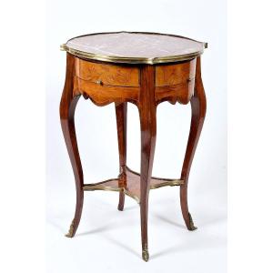 Transition Style Marquetry Coffee Table