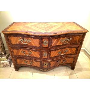 Commode en marqueterie époque Louis XV 18ème siècle