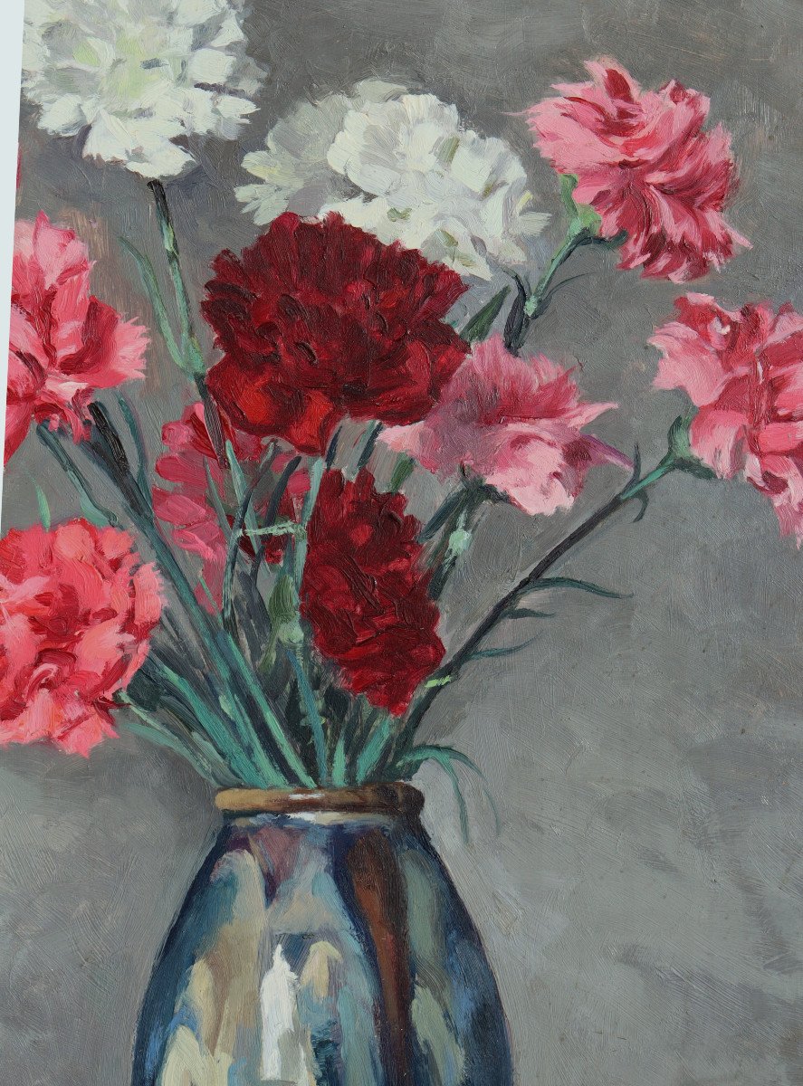 V. Seris : "bouquet Of Carnations"-photo-3