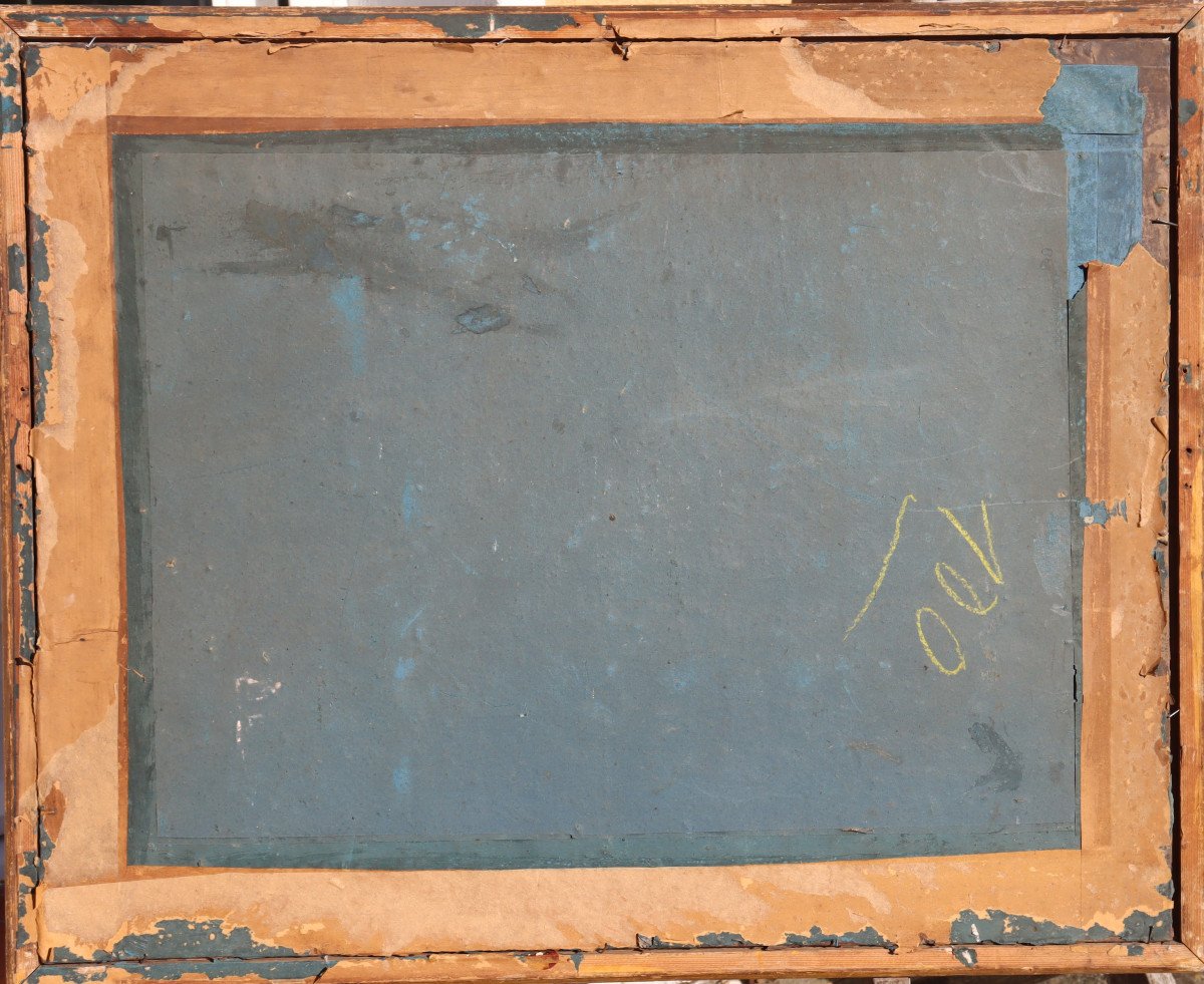 C. Lahaute (?) : "large Romantic Watercolor In The Ruins"-photo-3