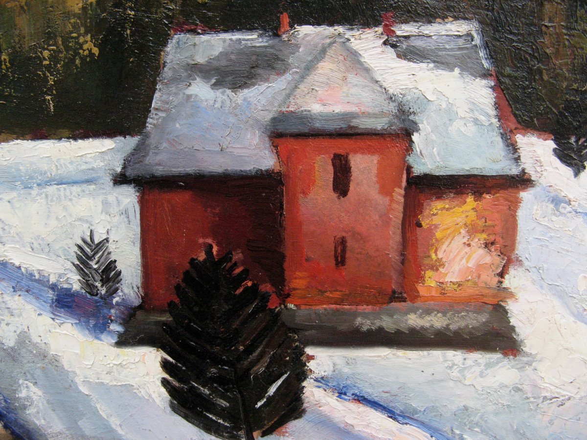 Ignacy Hirschfang : "polish Snowy Landscape"-photo-4