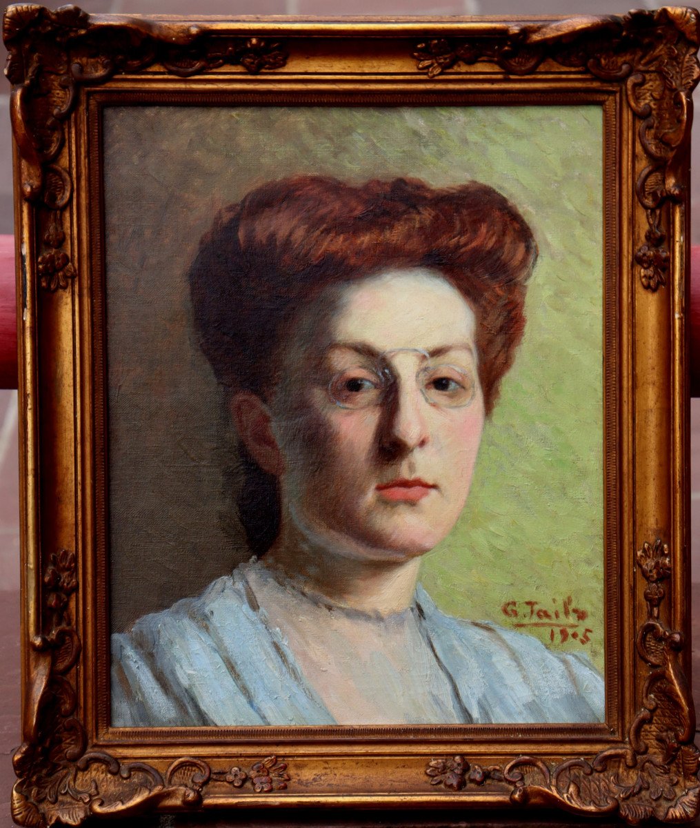 GERMAN TAIBO GONZALES : "DAME ROUSSE AUX LUNETTES 1905"