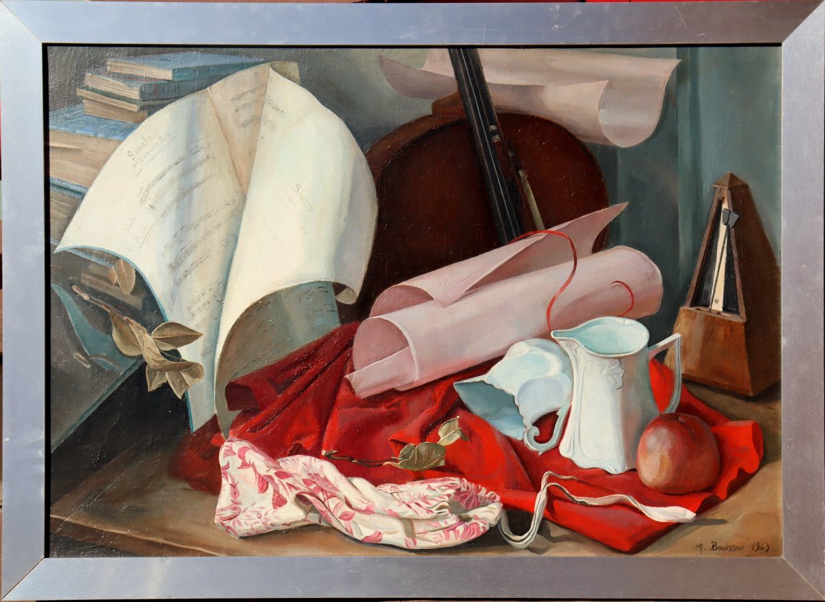 MARCEL BOUISSOU : "NATURE MORTE AU VIOLONCELLE"