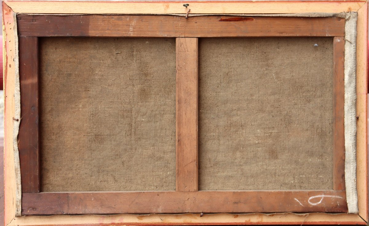 PAUL SEBILLEAU : "PAYSAGE A L'EGLISE"-photo-1