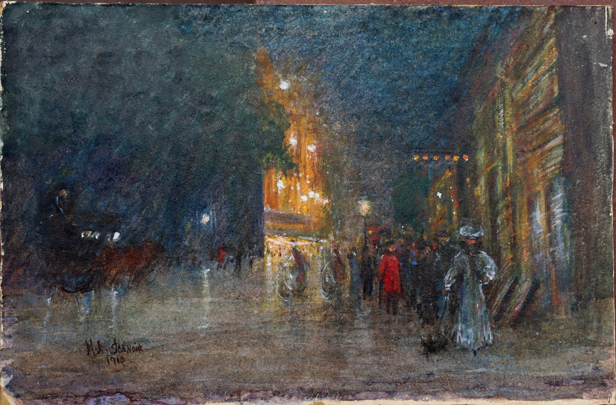 M. S. BENOIST : " PARIS LA NUIT 1910"-photo-2