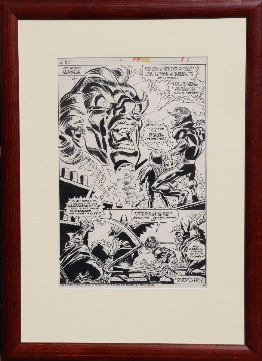FRANK ROBBINS : "PLANCHE ORIGINALE POUR MORBIUS"-photo-2