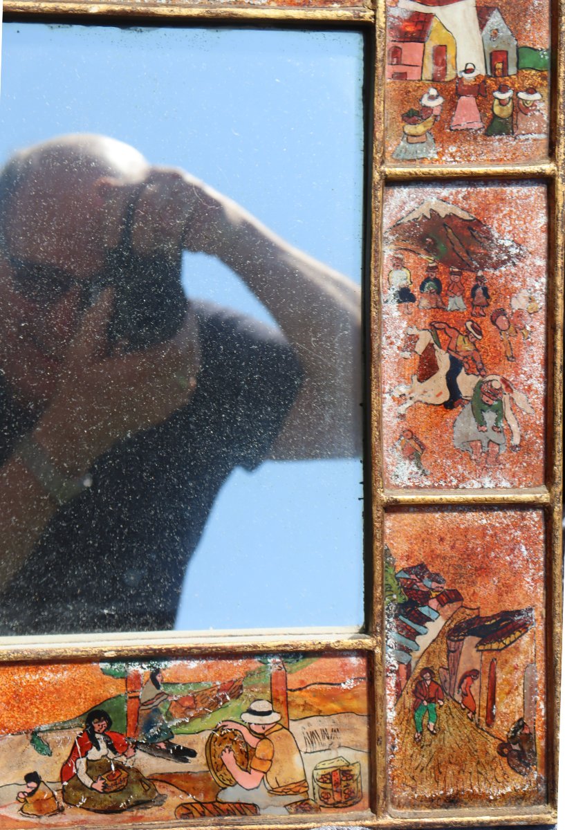 Peru : "mirror With Painted Glazing Beads"-photo-4