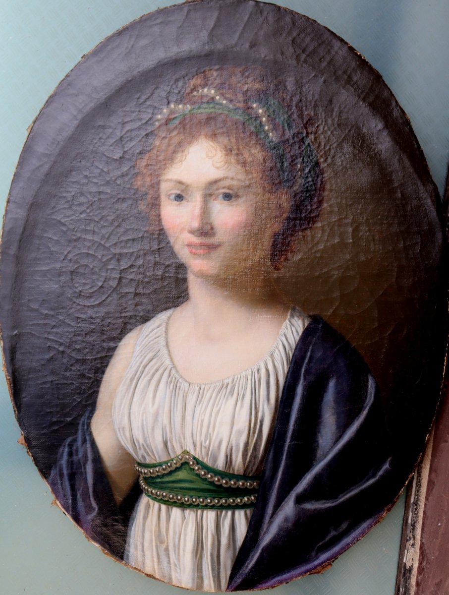 Joseph-marie Vien The Younger (attributed To) : "young Empire Girl"-photo-2
