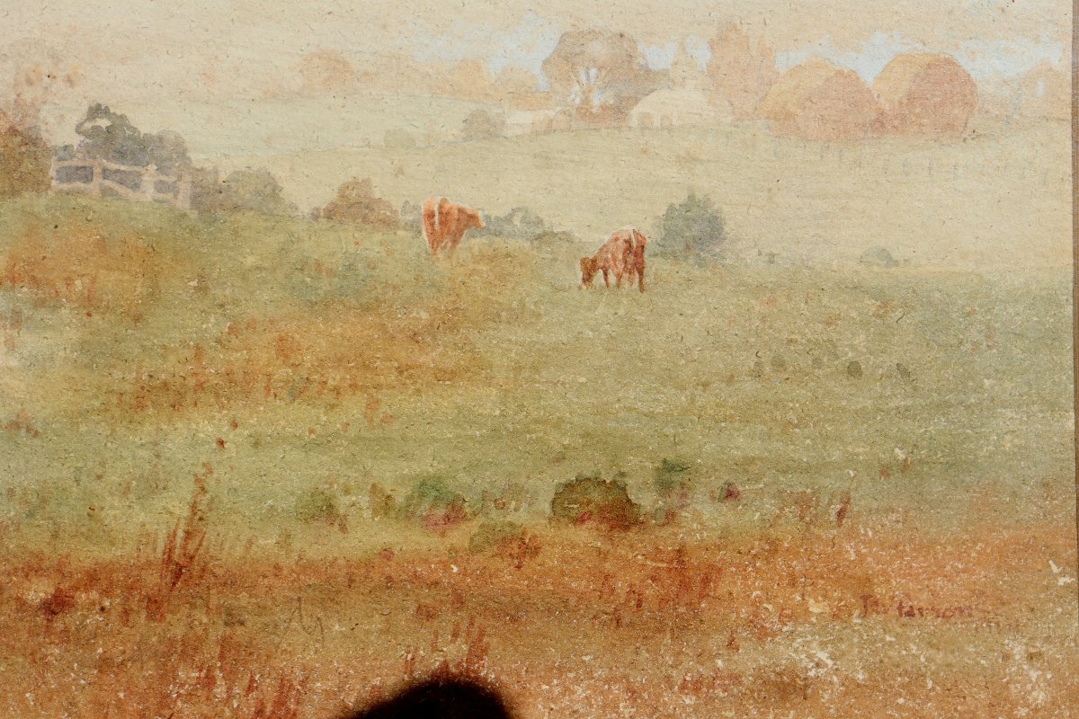 John F. Parsons : "english Countryside In The Mist"-photo-1