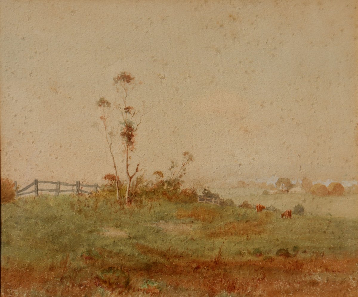 John F. Parsons : "english Countryside In The Mist"-photo-2