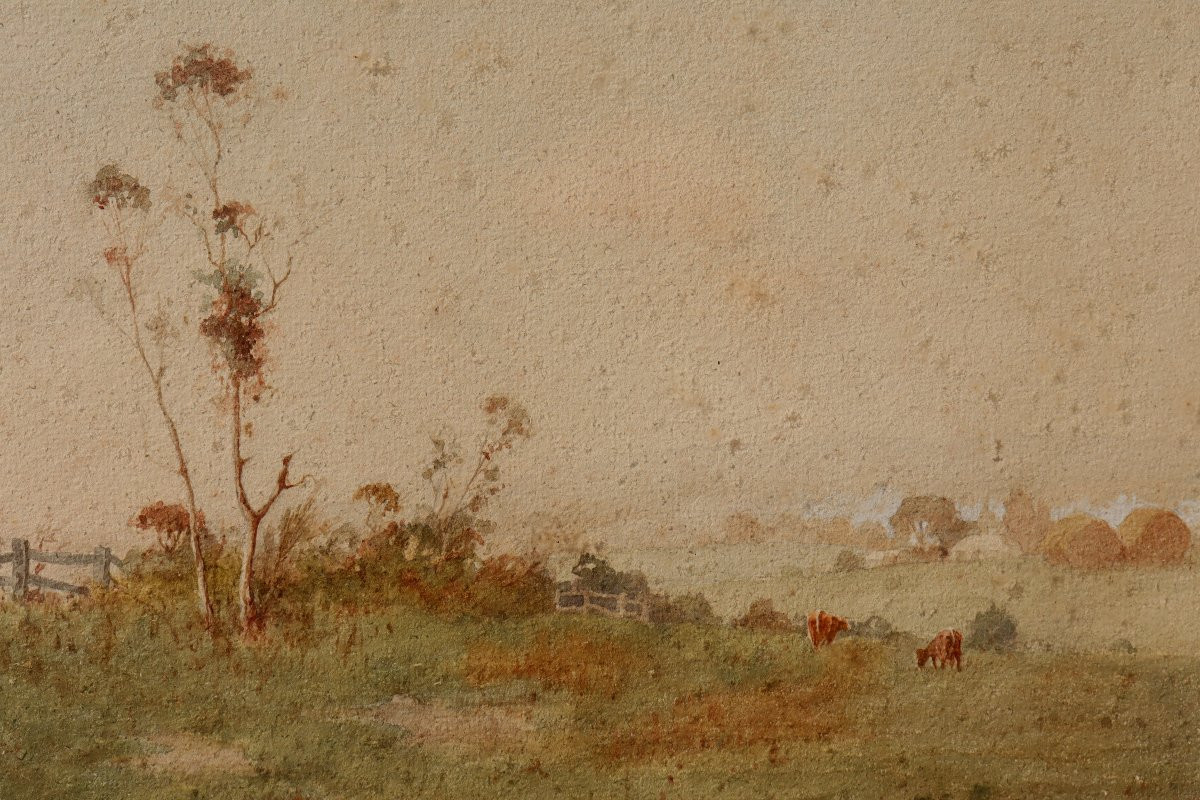 John F. Parsons : "english Countryside In The Mist"-photo-3