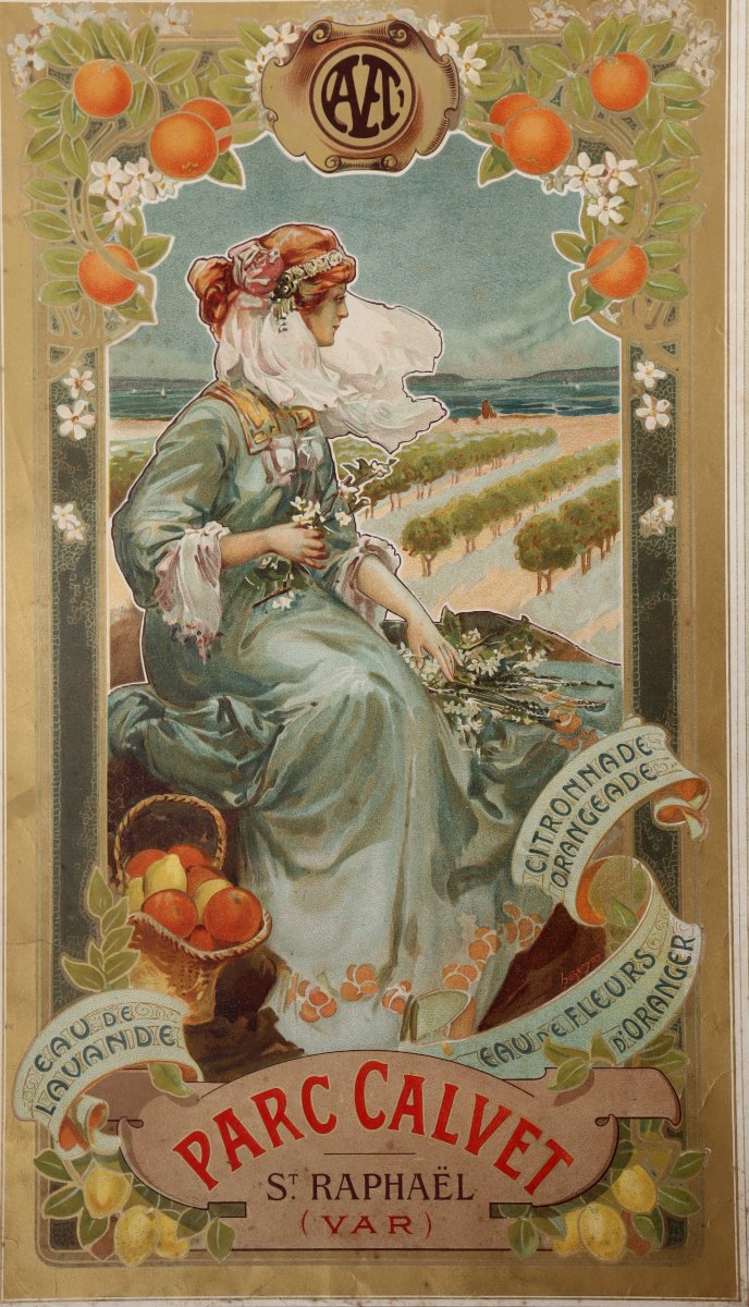 Hazeryon : Art-nouveau Chromolithography "calvet Park"-photo-2