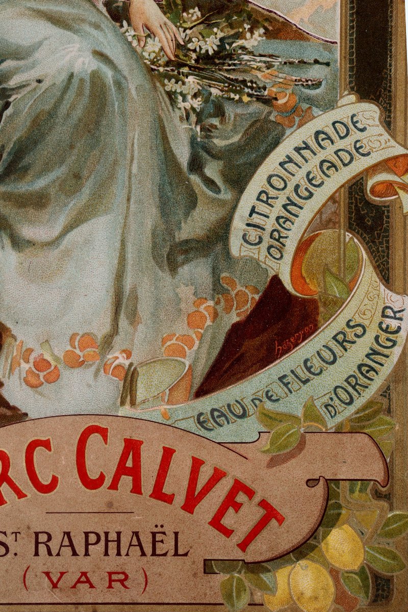 Hazeryon : Art-nouveau Chromolithography "calvet Park"-photo-4